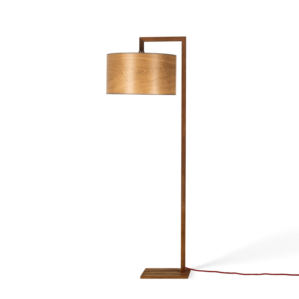 Große Nister Holzfurnier | Stehlampe